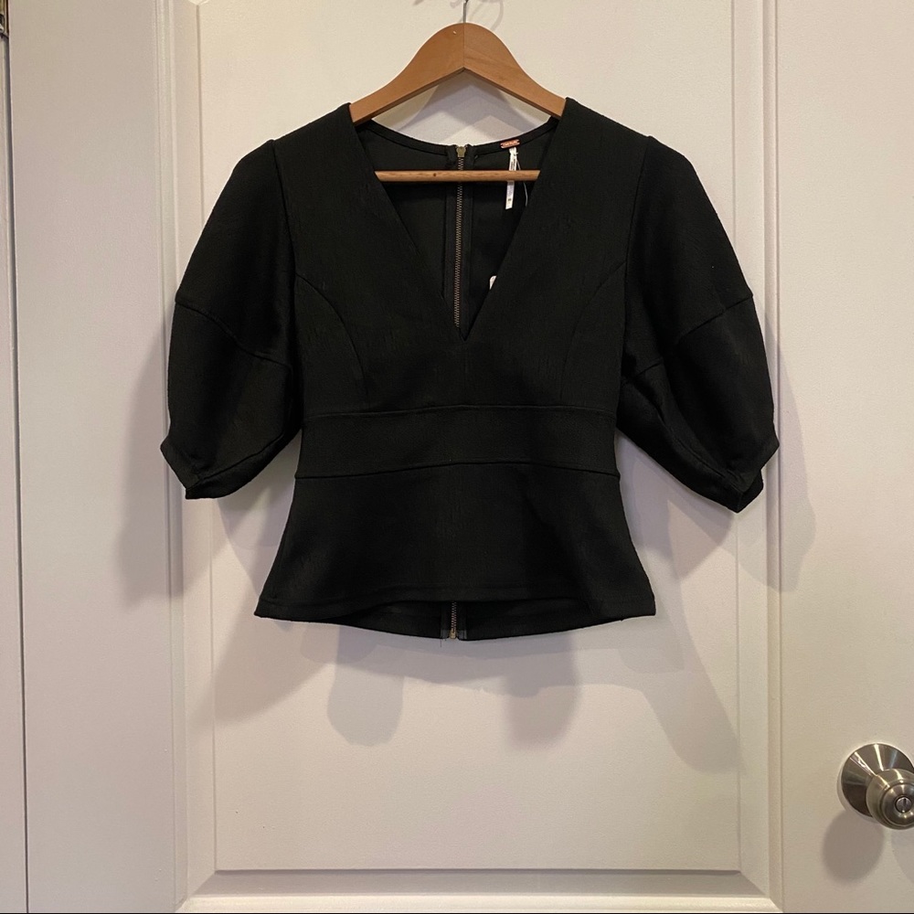 Free People Bubble Sleeve Blouse - Picture 3 of 4